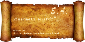 Steinmetz Anikó névjegykártya
