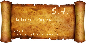 Steinmetz Anikó névjegykártya